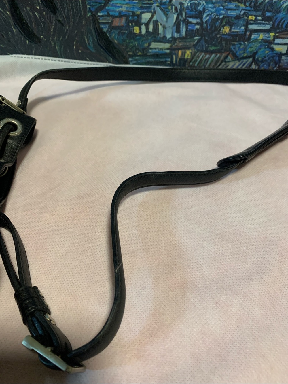 MCM Monogram leather Drawstring Crossbody Bucket Bag. - Picture 10 of 10